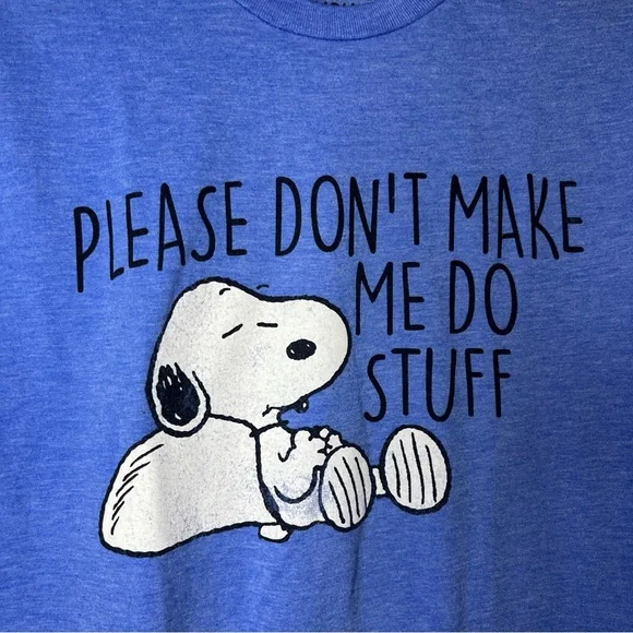 Peanuts Blue Snoopy Dog Tee - Picture 3 of 8